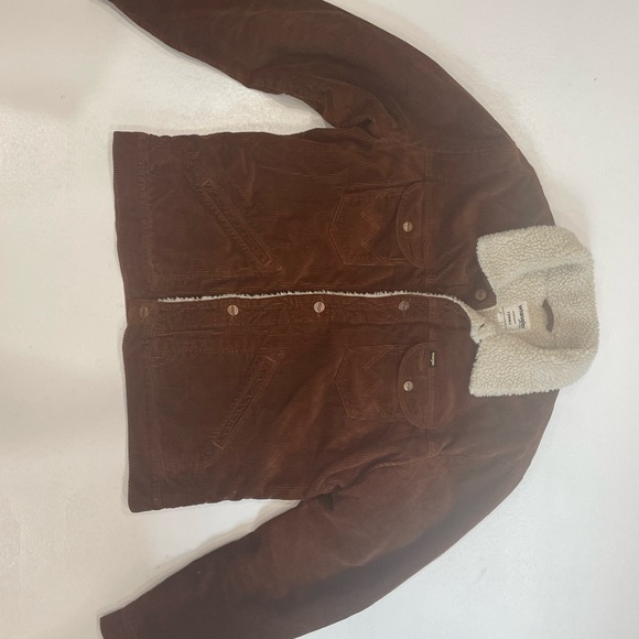 XL Men's Wrangler Sherpa Lined Corduroy Jacket in Brown - Picture 4 of 5